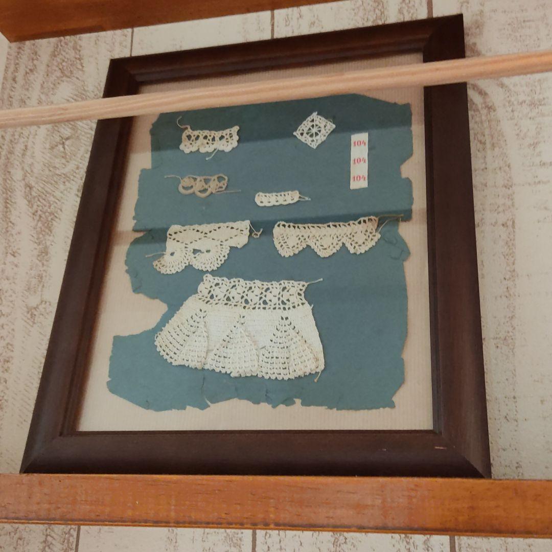 フランス アンティークレース 額装