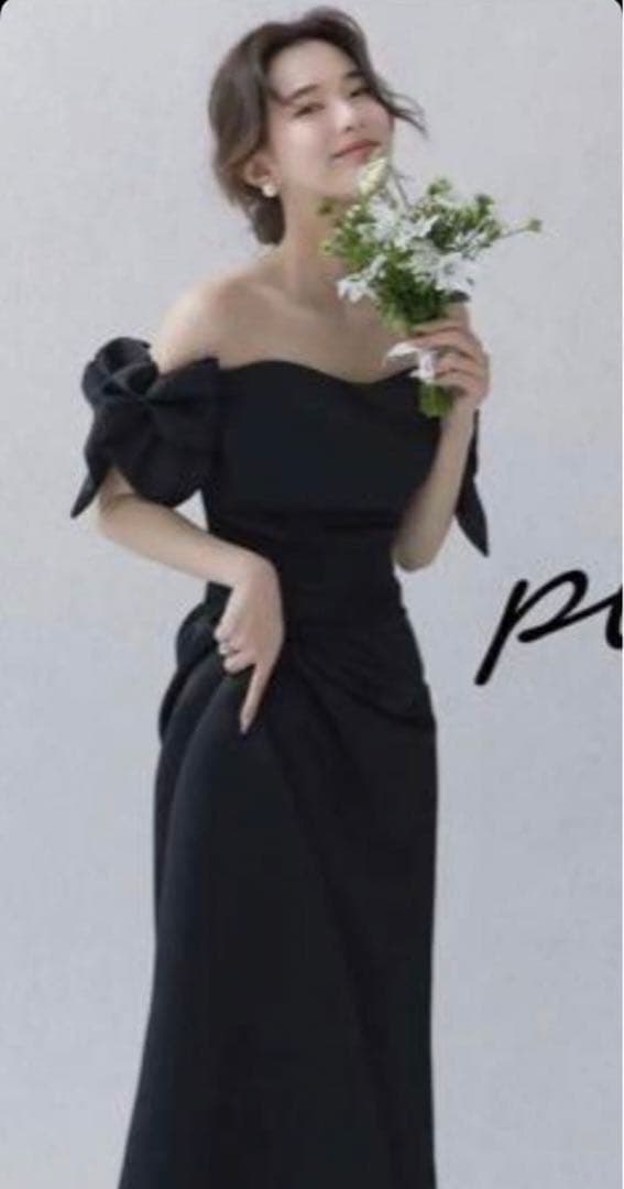 ブラックドレス 二次会 結婚式 ドレス ウェディングドレス