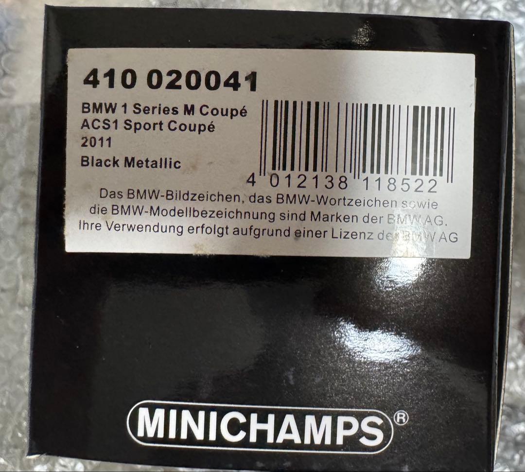 BMW ACS1 Mクーペ 2011 ブラック　1/43 新品