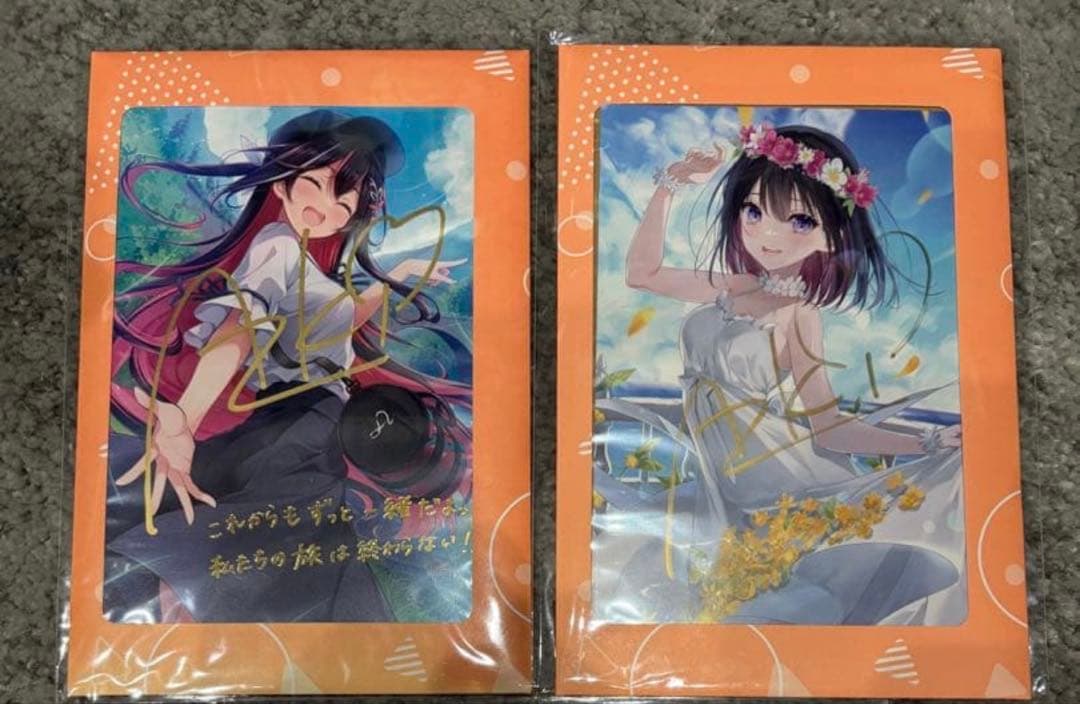 ホロライブ　AZKi 直筆サイン　ポストカード2枚