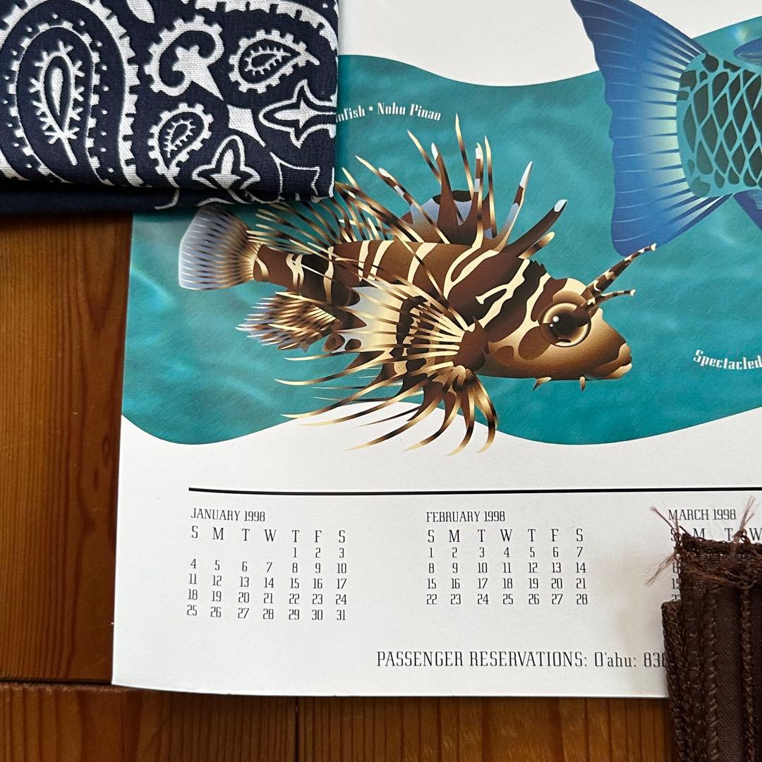 97年旧ロゴHAWAIIAN AIRハワイアン航空オリジナルカレンダーポスター5