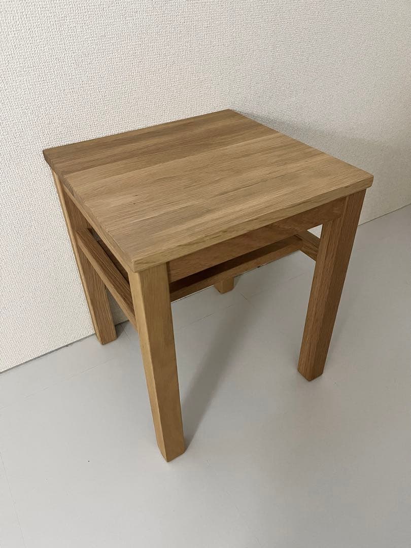 無印良品　木製サイドテーブルベンチ／板座／オーク材