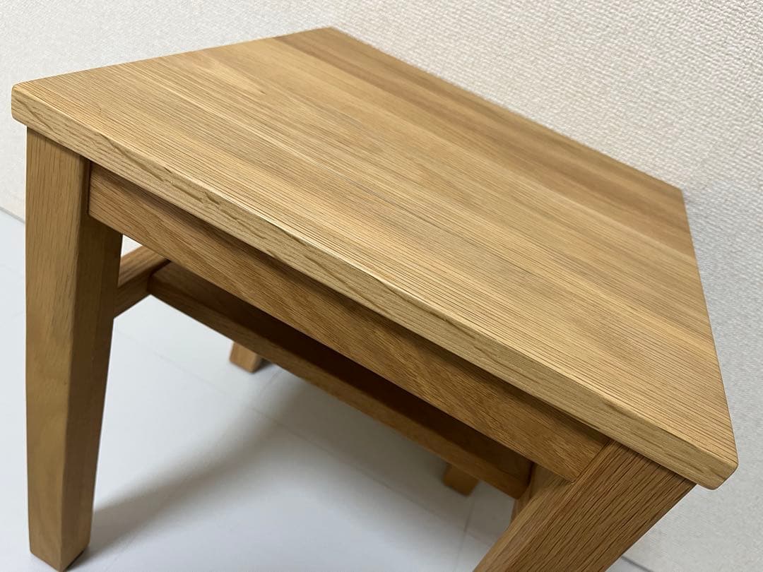 無印良品　木製サイドテーブルベンチ／板座／オーク材