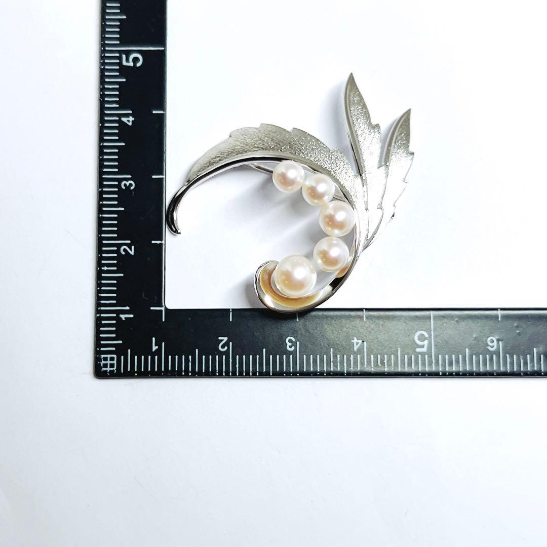 【未使用品】✨MIKIMOTO ミキモト パール　ブローチ　リーフ　羽