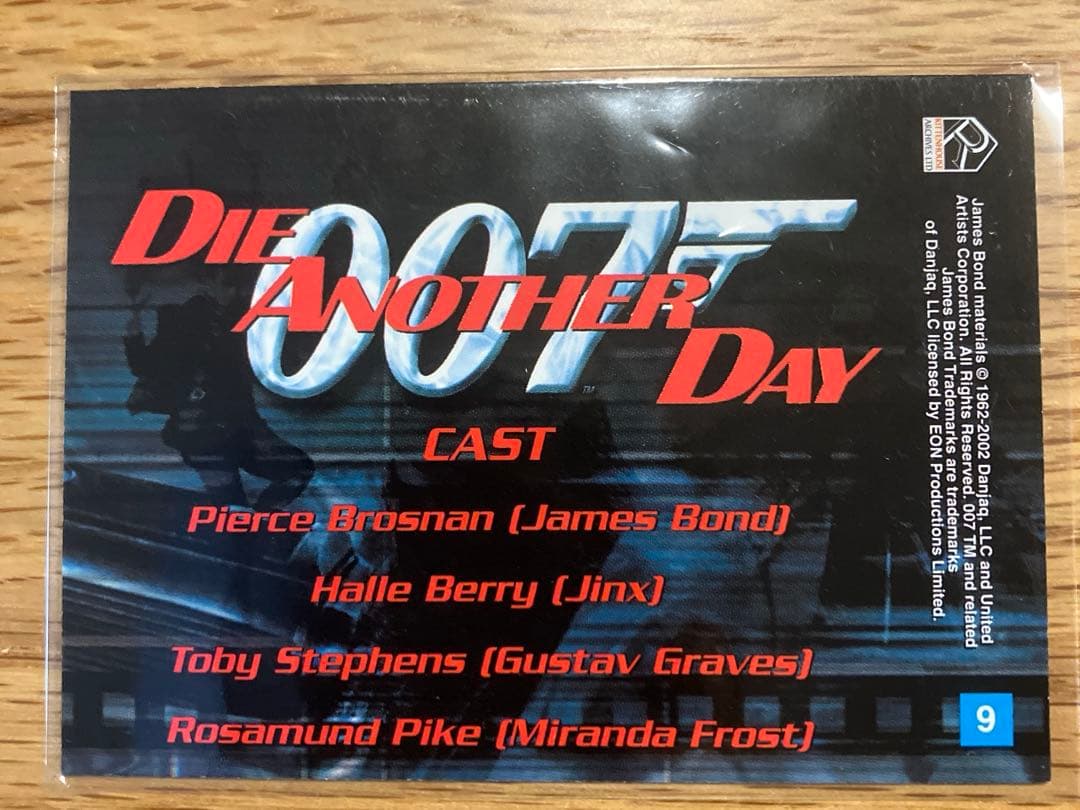 007 ダイ•アナザー•デイ　トレカ　9枚セット