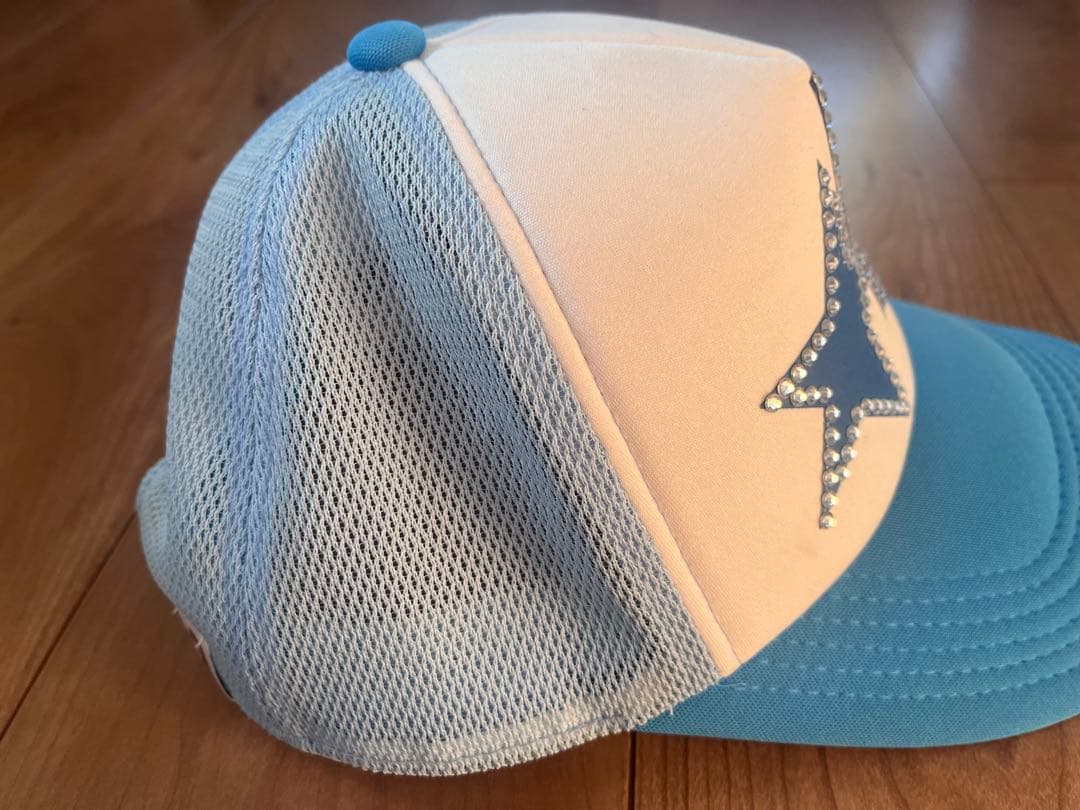 kiil  ABATHING APE ストーン装飾 キャップ 青/白