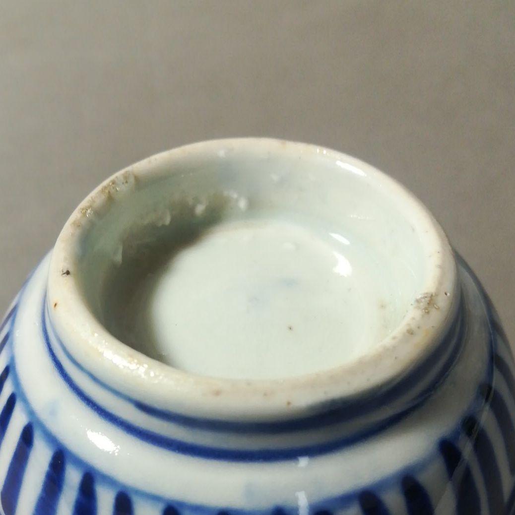 古い　そば猪口　微塵粉　みじんこ　染付　そば猪口　５客