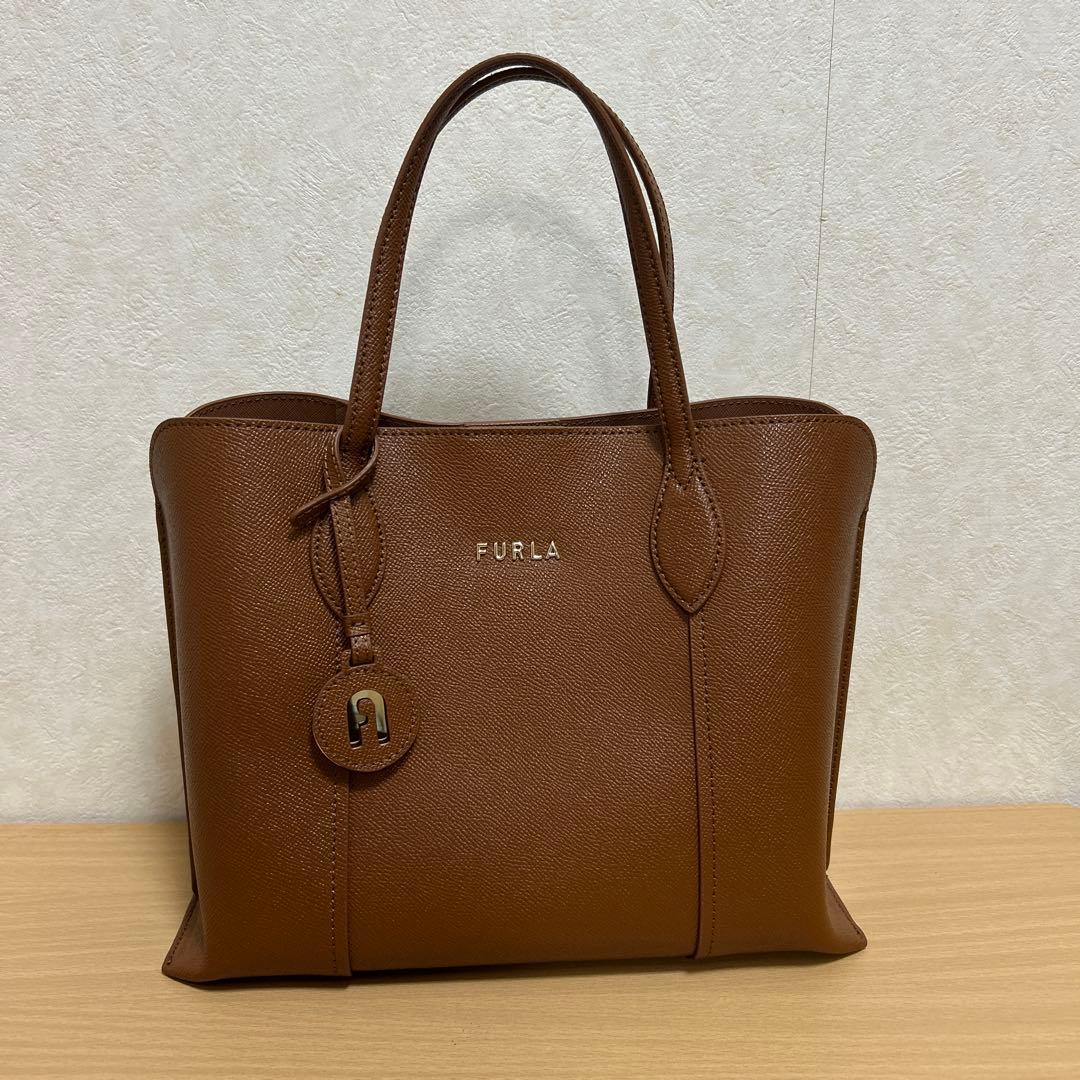 【美品】FURLA バッグ ブラウン