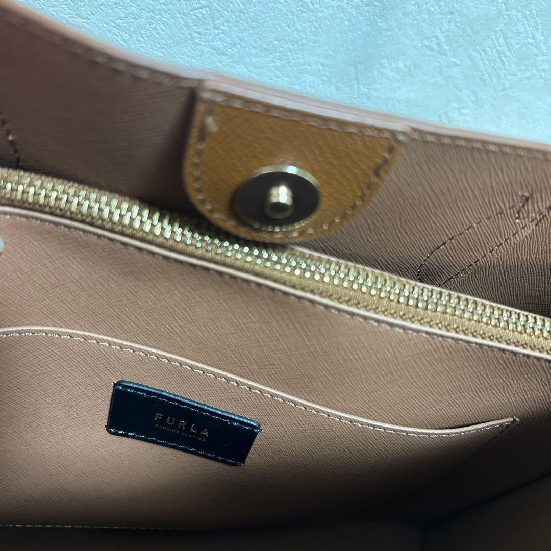 【美品】FURLA バッグ ブラウン