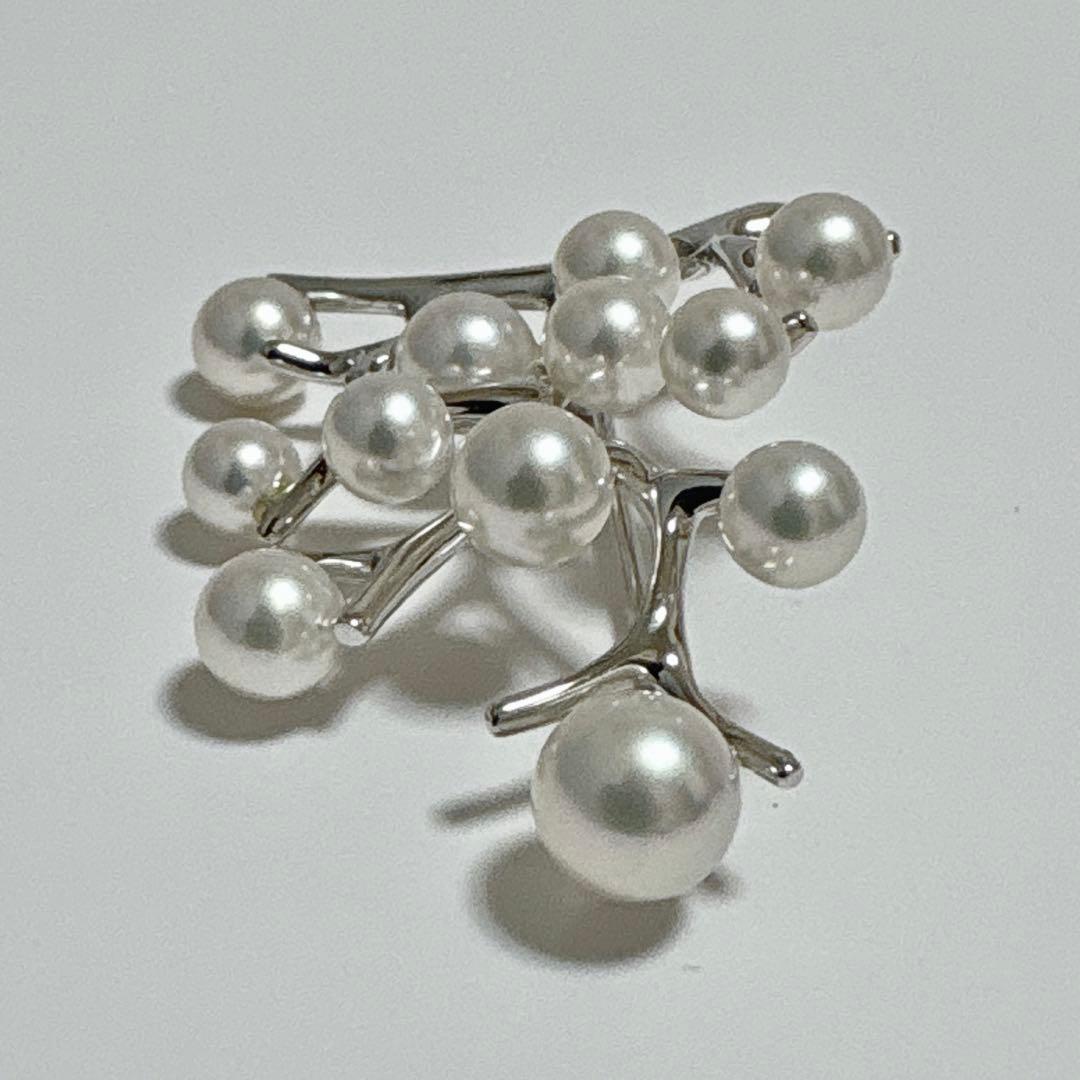 極美品✨ミキモト 幸福の木 シルバー ラージサイズ ブローチ SV