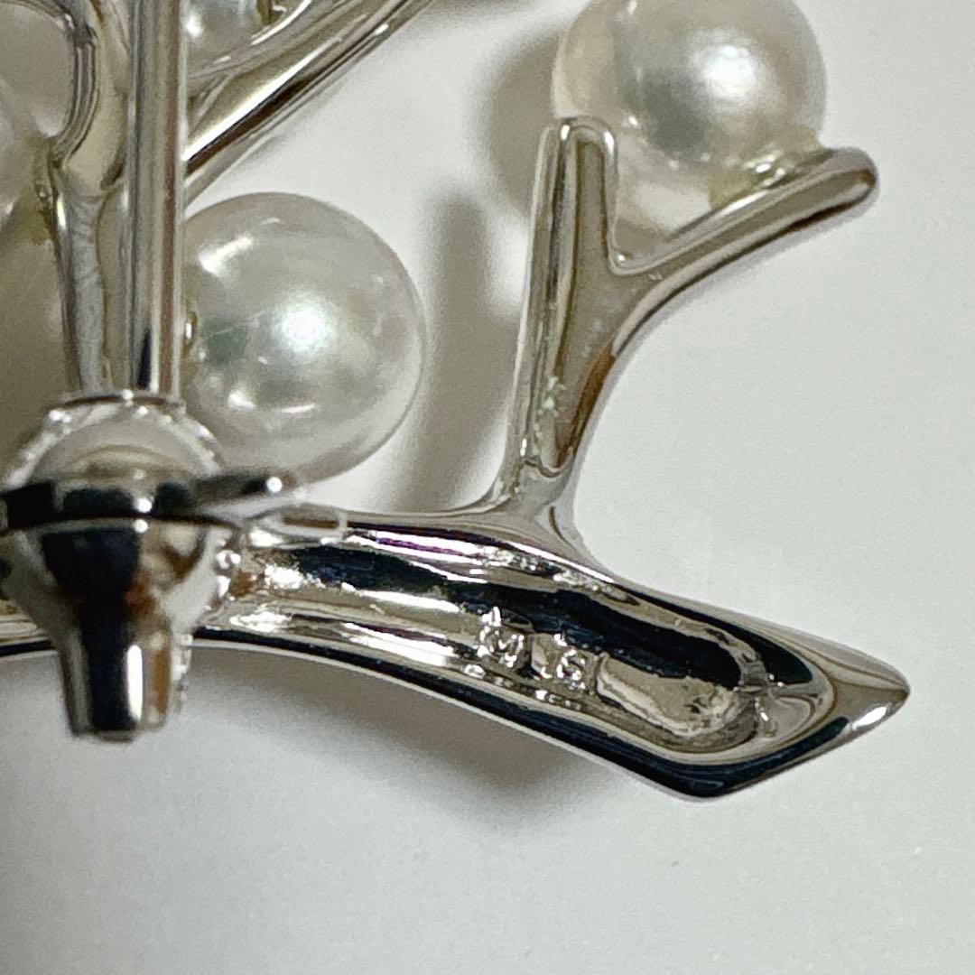 極美品✨ミキモト 幸福の木 シルバー ラージサイズ ブローチ SV