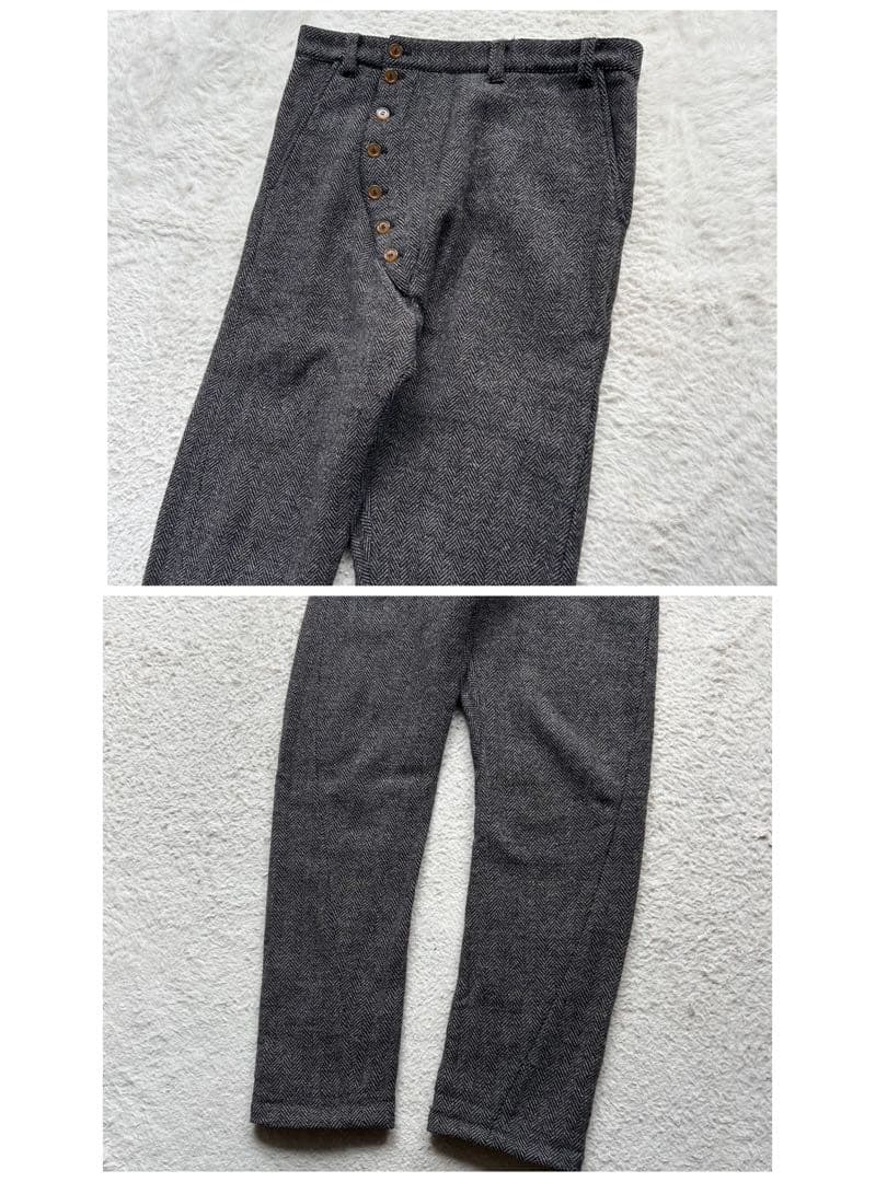 極美品✨ヴィヴィアンウエストウッドマン サルエルパンツ ヘリンボーン グレー S