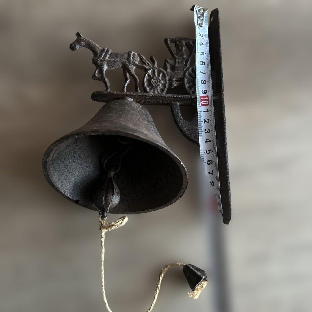 ヴィンテージ 馬車と馬のベル 鉄製