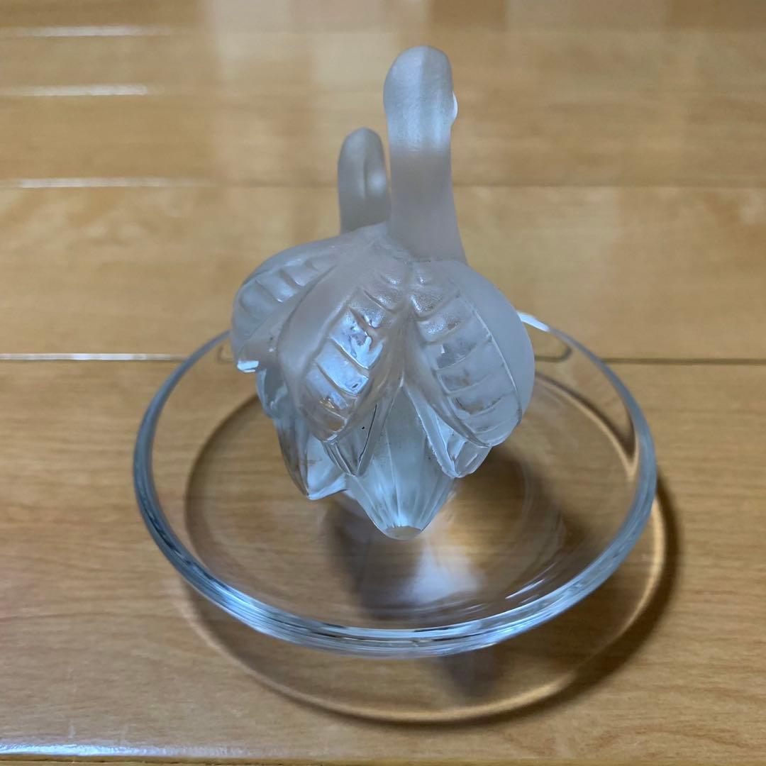 希少 ラリック 2羽の白鳥 リングトレイ クリスタル 箱無し