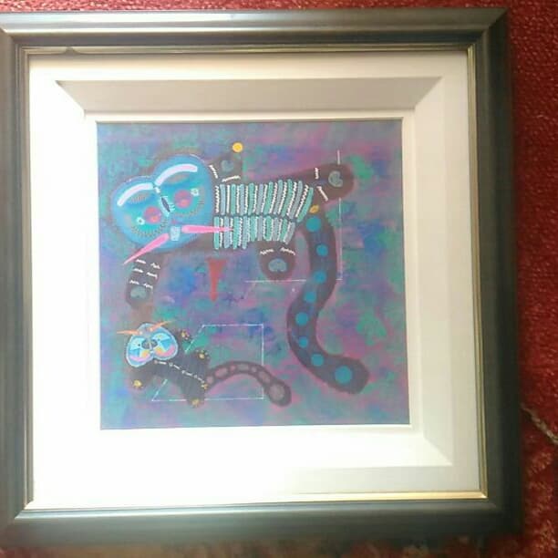 猫の親子　猫の親子の絆を表現　本物　シルクスクリーン