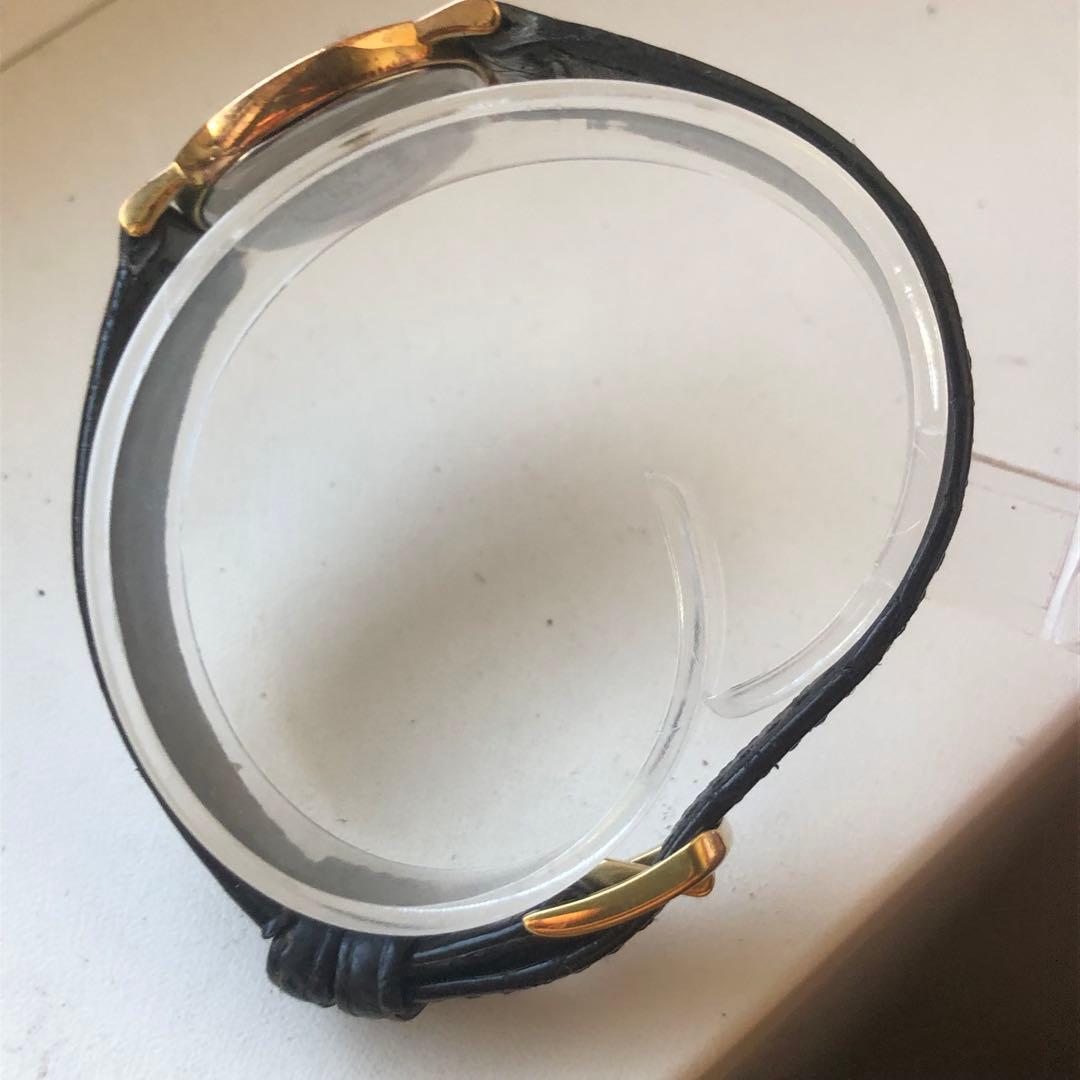 【美品】オメガ　OMEGA パール文字盤　レザーバンド　腕時計