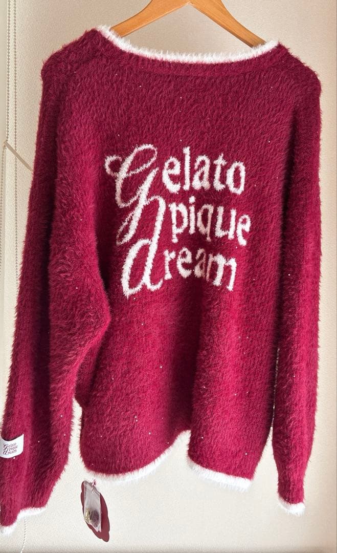 ジェラートピケ　ラメフェザーカーディガン