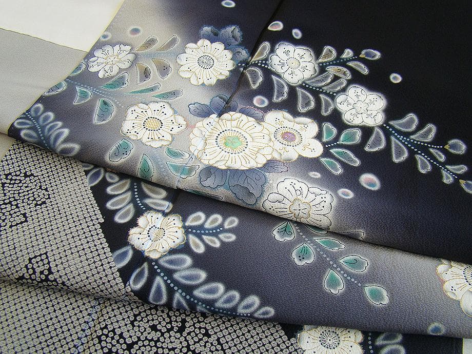 値下げ交渉ＯＫ！作家物 極上ちりめん 辻が花 訪問着 正絹 Ｂ８２６