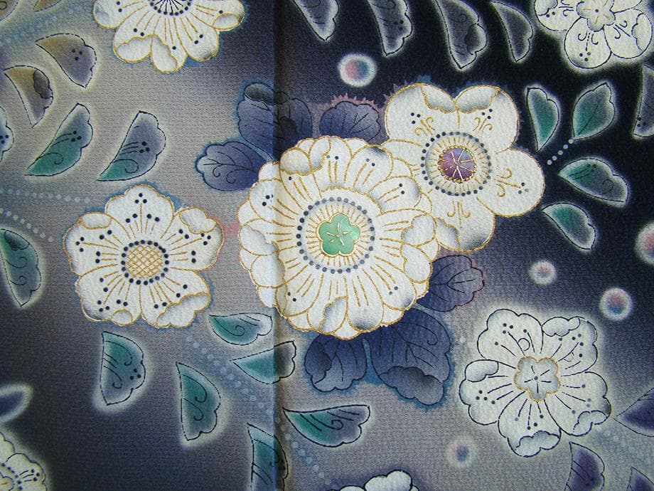 値下げ交渉ＯＫ！作家物 極上ちりめん 辻が花 訪問着 正絹 Ｂ８２６