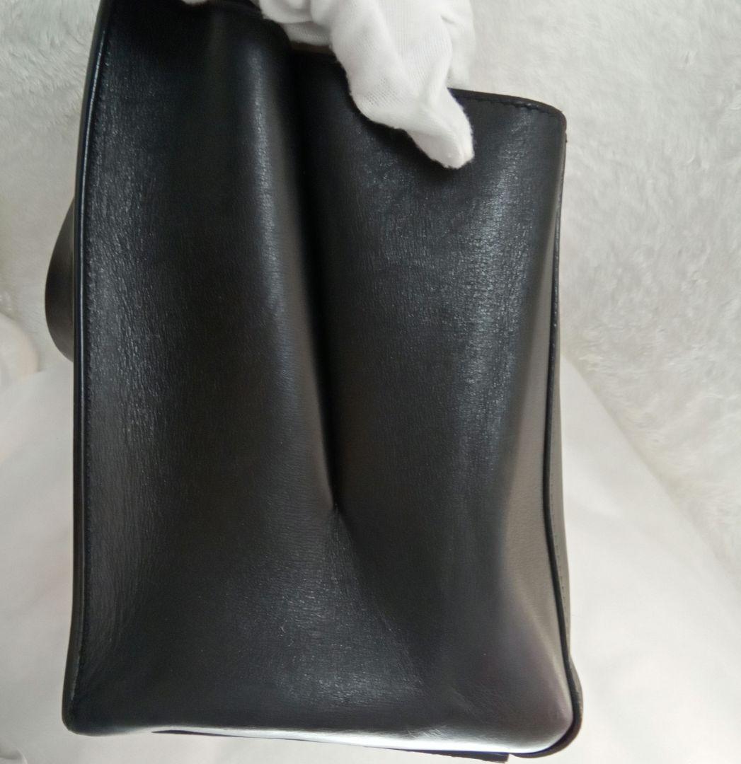 美品 CÉLINE セリーヌ エッジ ブラック レザー ハンドバッグトートバッグ