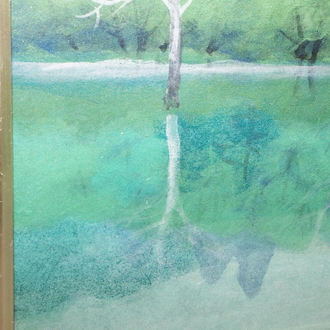 箕輪春光 『彩映』 共シール 絵画 油彩 F8号 箕輪芳二 真作