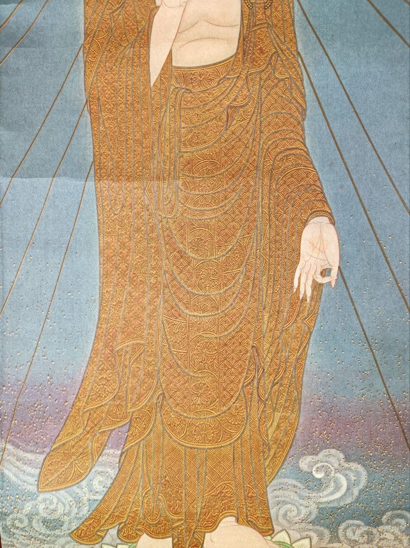 レア 彰久 軸 開運 厄除 絵 阿弥陀如来 蓮 極楽浄土 仏