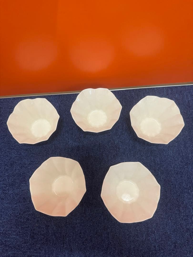 1658 香蘭社　花型鉢　5客　未使用