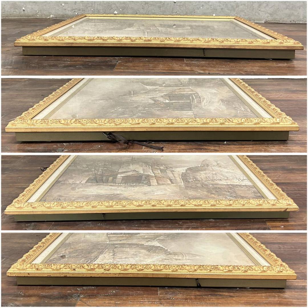 山崎修 「ラパナジル モンマルトル画」 油彩 F20 額装 在フランス実力派