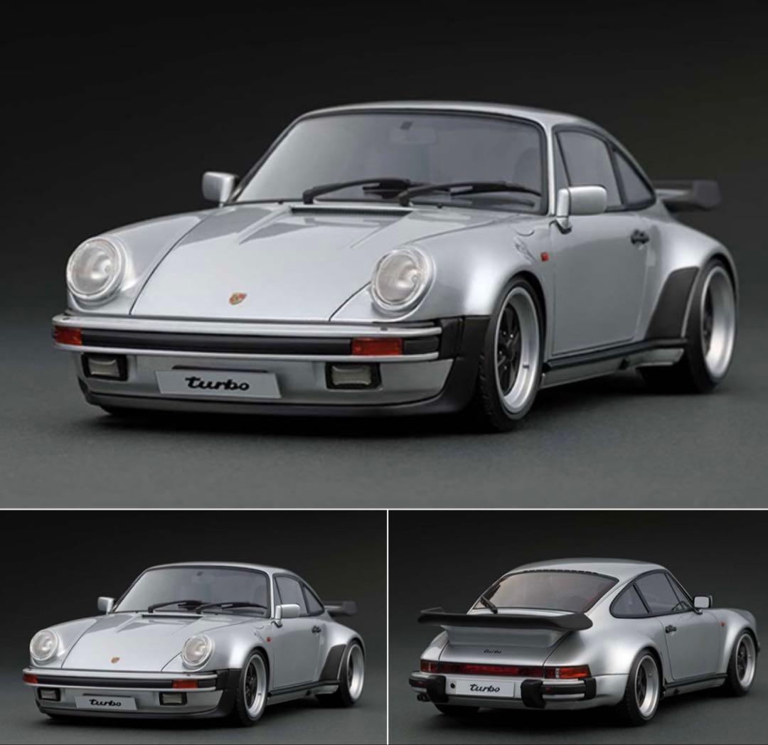 最終価格早い者勝ち希少ポルシェ911 Turbo ミニカー 1/18 シルバー