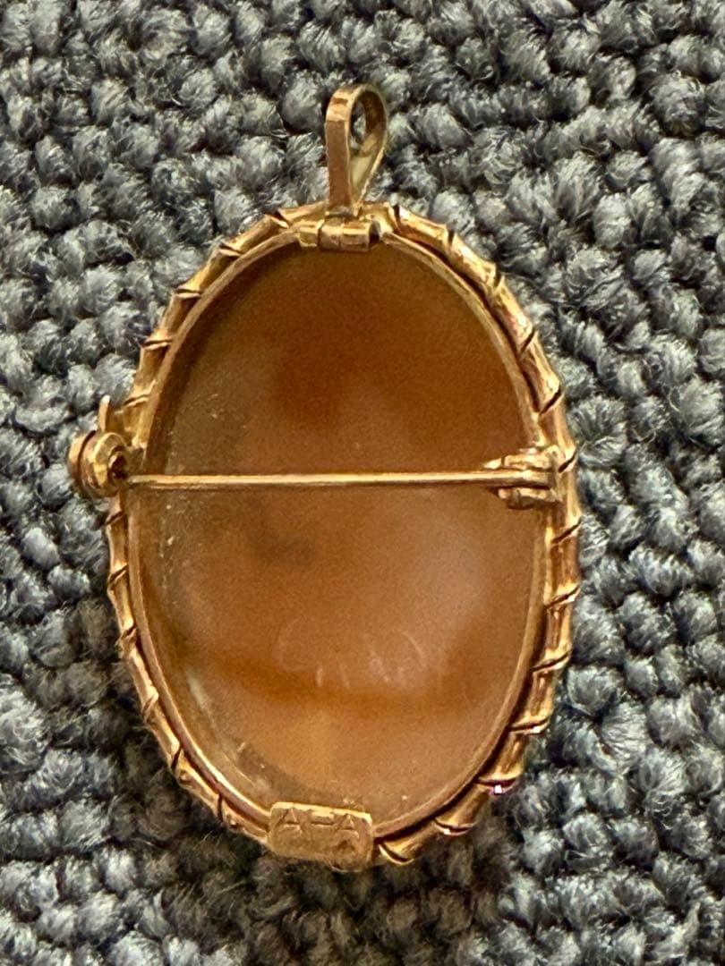 カメオ ブローチ　k14 ペンダントトップ コレクション 刻印あり