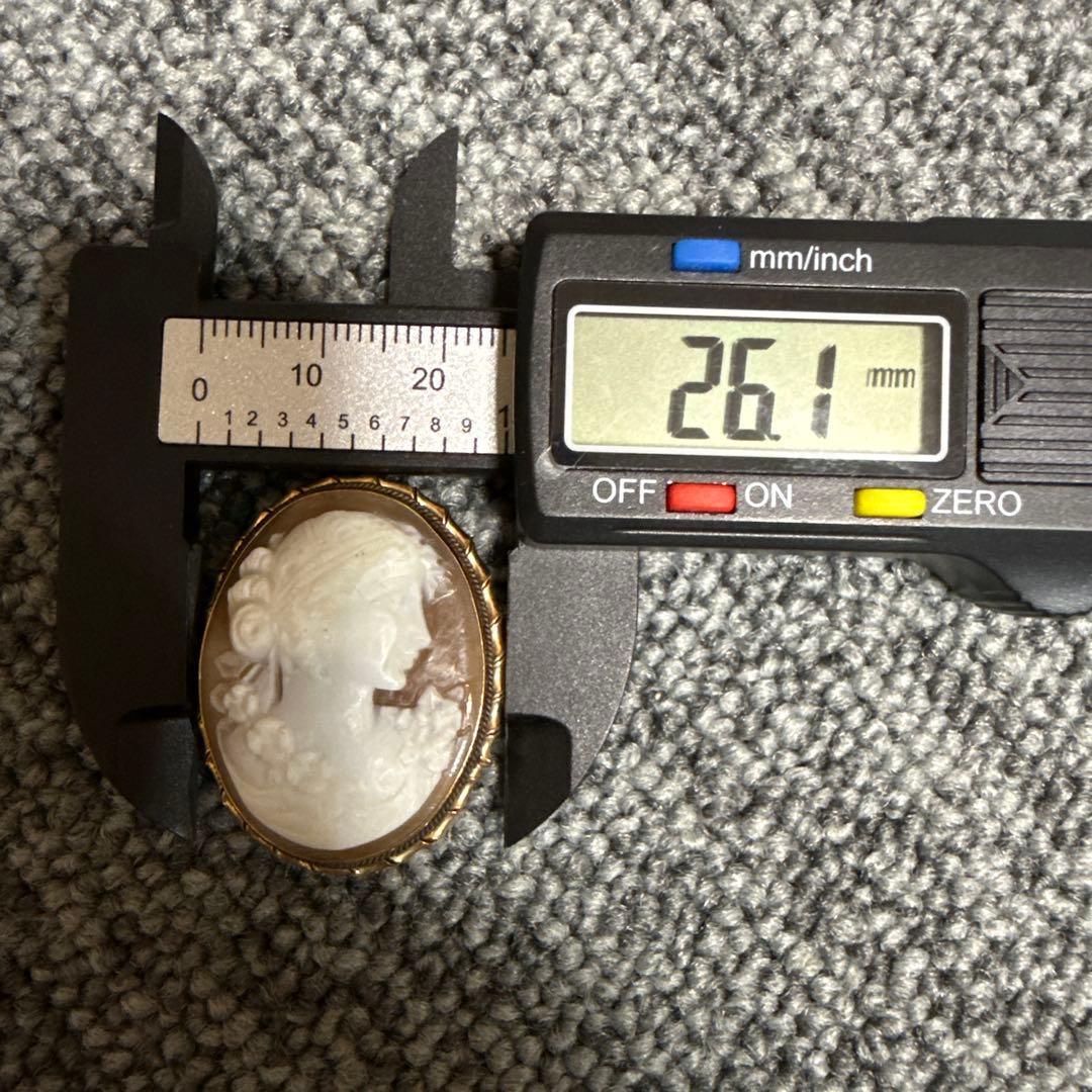 カメオ ブローチ　k14 ペンダントトップ コレクション 刻印あり