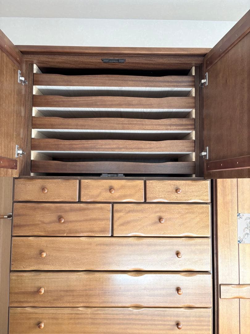 引越し処分 1/25まで｜スパニッシュ調 アンティーク タンスA 大型家具