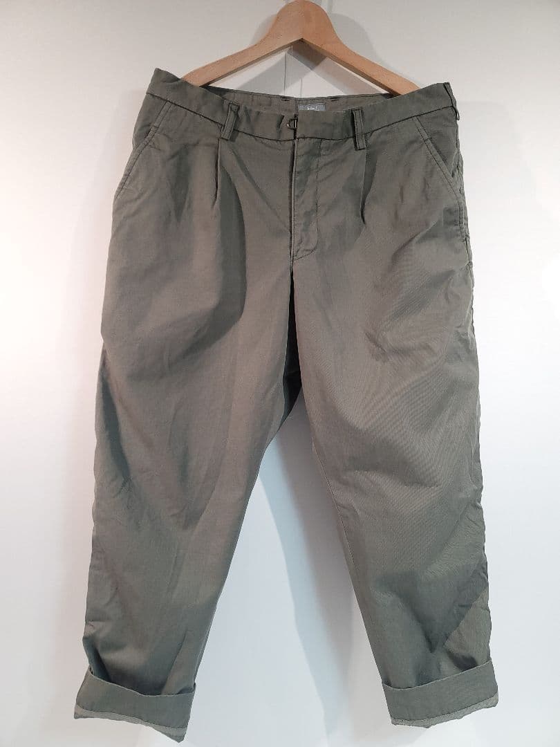 【直営店限定】kolor BEACON /パッカリングパンツ/オリーブ/サイズ3