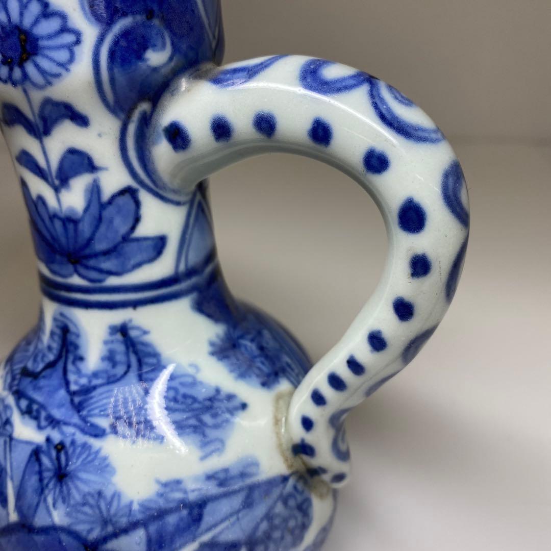 中国古玩　古染付水次　高さ16㎝　東Y7-0331②タルチ