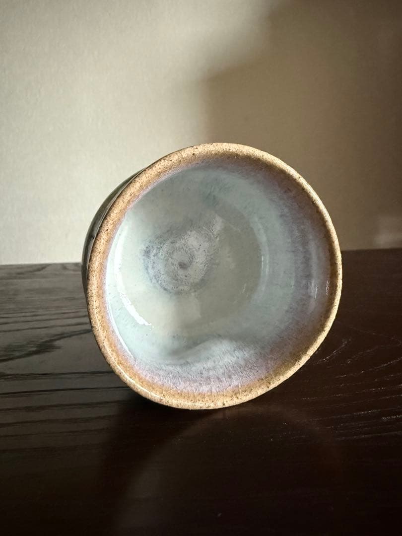 民藝 会津本郷焼 宗像窯 七代目 宗像亮一 ぐい呑 酒器 在銘