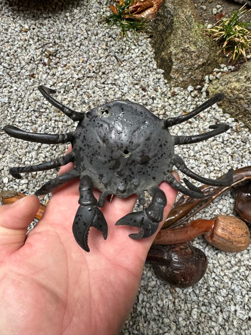 ‼️専用になりました‼️4/14①‼️日本の古銅製で蟹の水滴　書道の硯への水差し