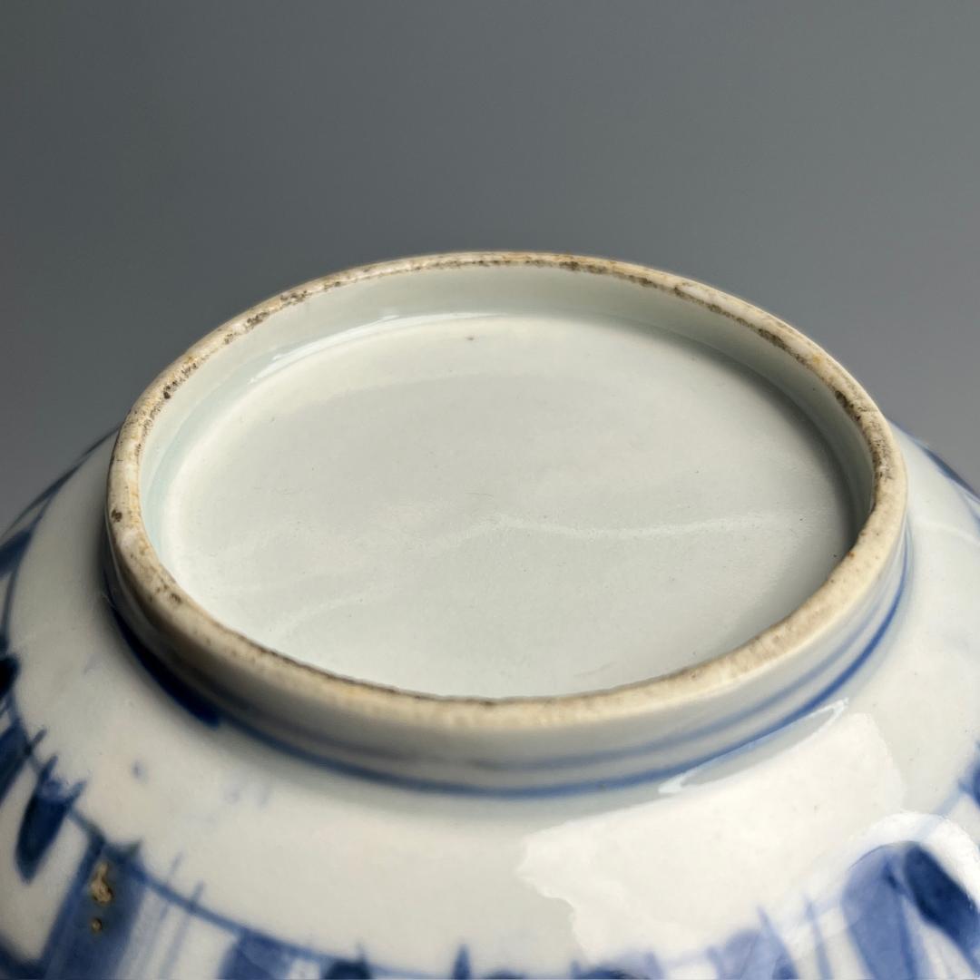 鹿紋鉢 古染付 明時代 中国美術 擺件 旧家 766+