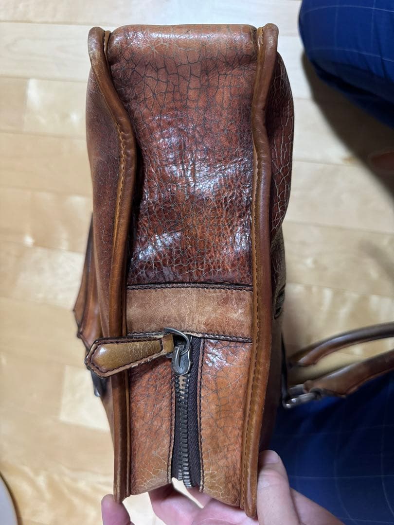 【ベルルッティ Berluti】 アンジュール　特注クロコ型押しパティーヌ