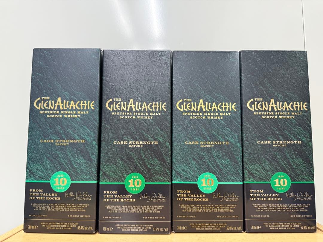 グレンアラヒー　10年　カスクストレングス　バッチ6 バッチ7 4本セット