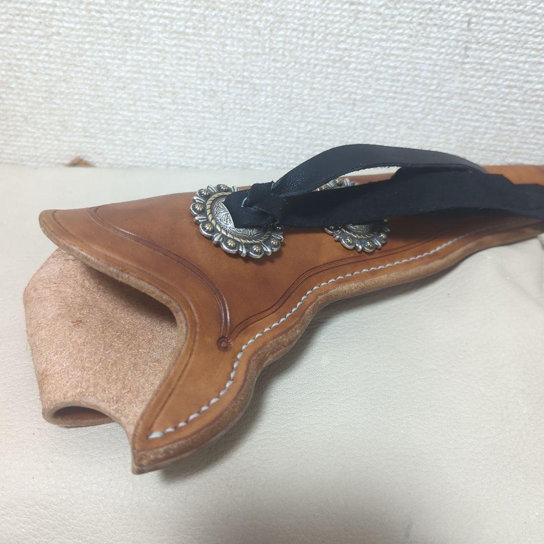 ウエスタン　ホルスター　コンチョ付き【51ネイビー/60アーミー】【手縫い】