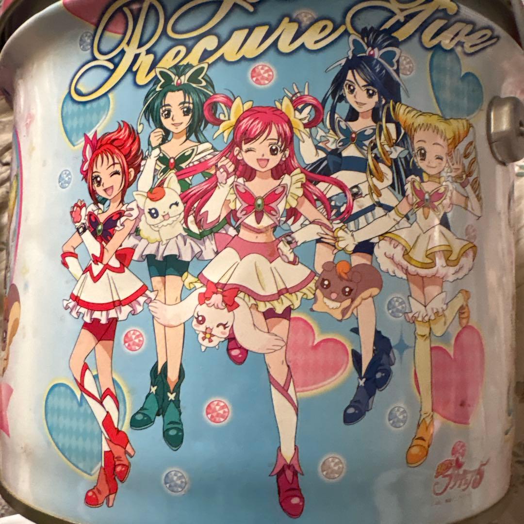 アニメ　Yes! Precure 5 蓋付き　特大缶　持ち手付き福缶