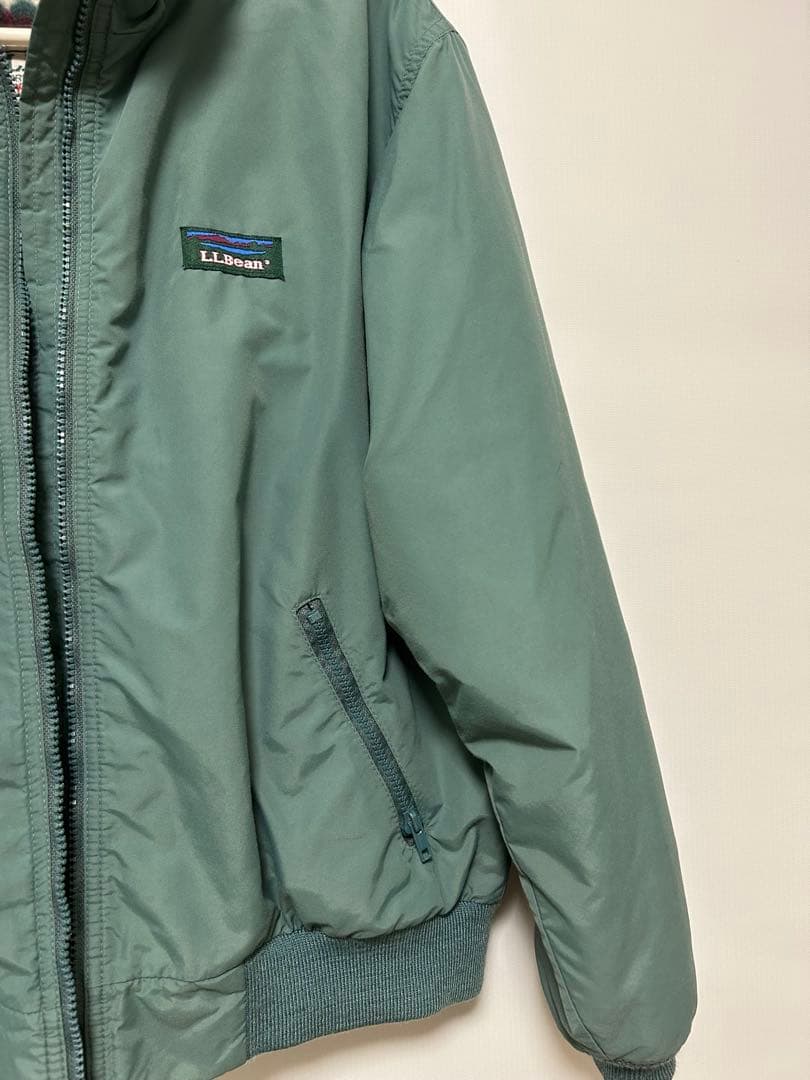 80's LLBean ウォームアップジャケット　希少カラー　裏地柄フリース
