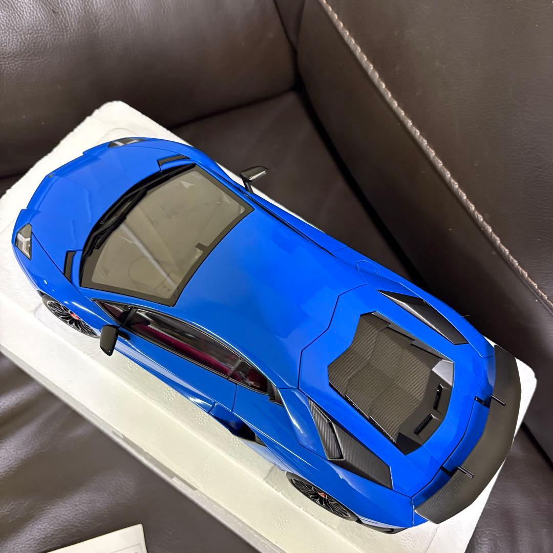 AUTOart 1/18 ランボルギーニ アヴェンタドール SVブルー ミニカー
