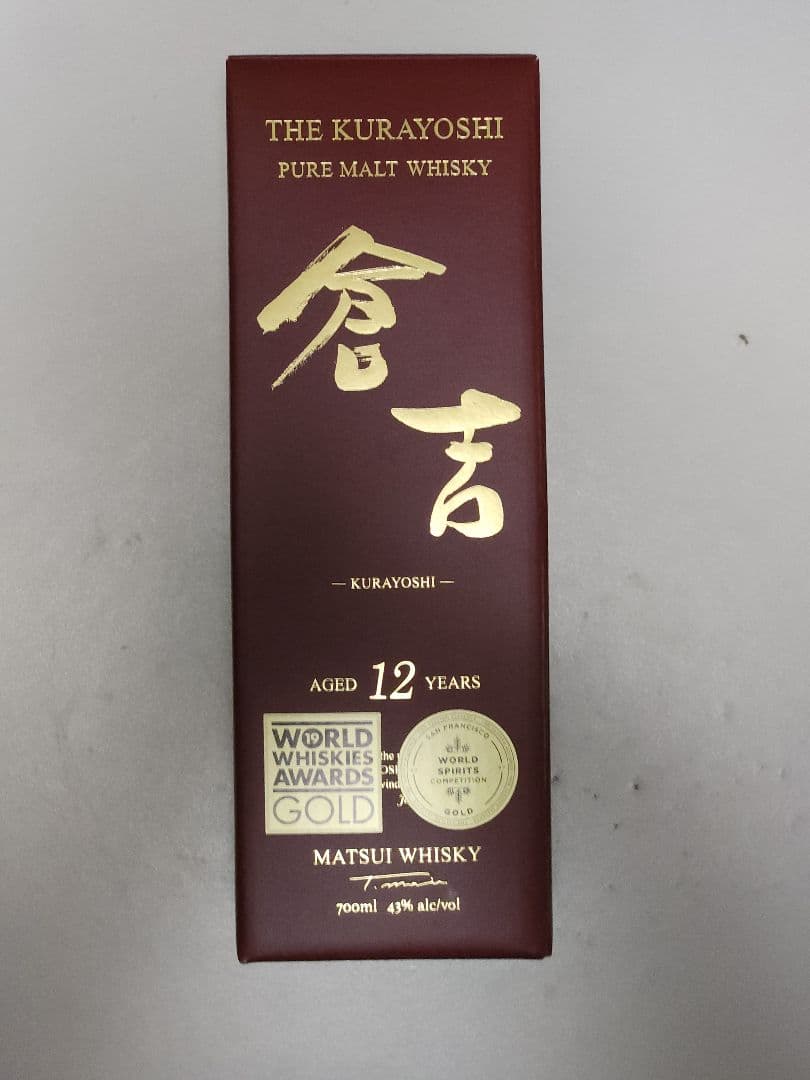 マツイピュアモルトウイスキー倉吉12年43%700mlジャパニーズウイスキー