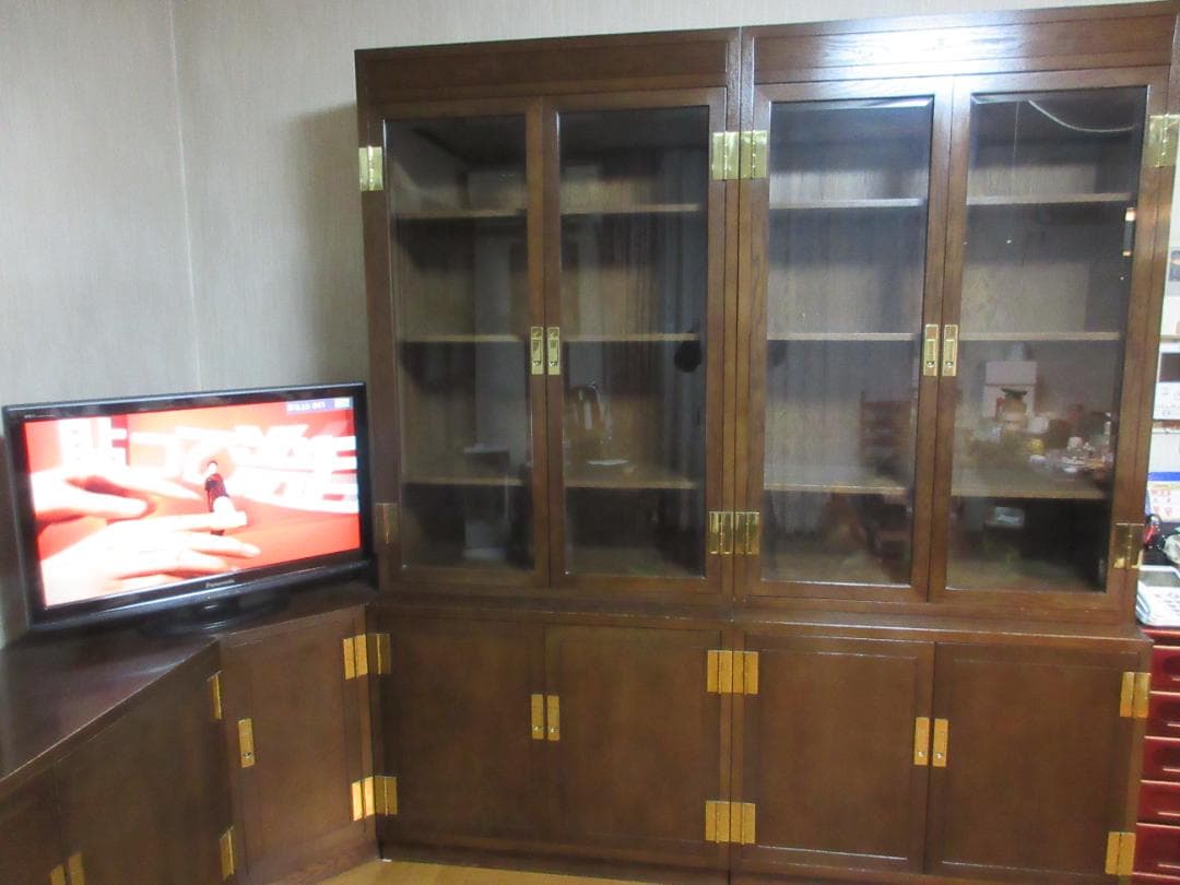 【ヴィンテージ 】カリモク　ドマーニ　モーガントン　木製ガラスキャビネット　右側