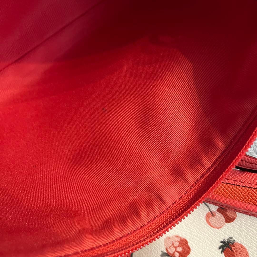 COACH リバーシブルトートバッグ ストロベリー チェリー ポーチ付き