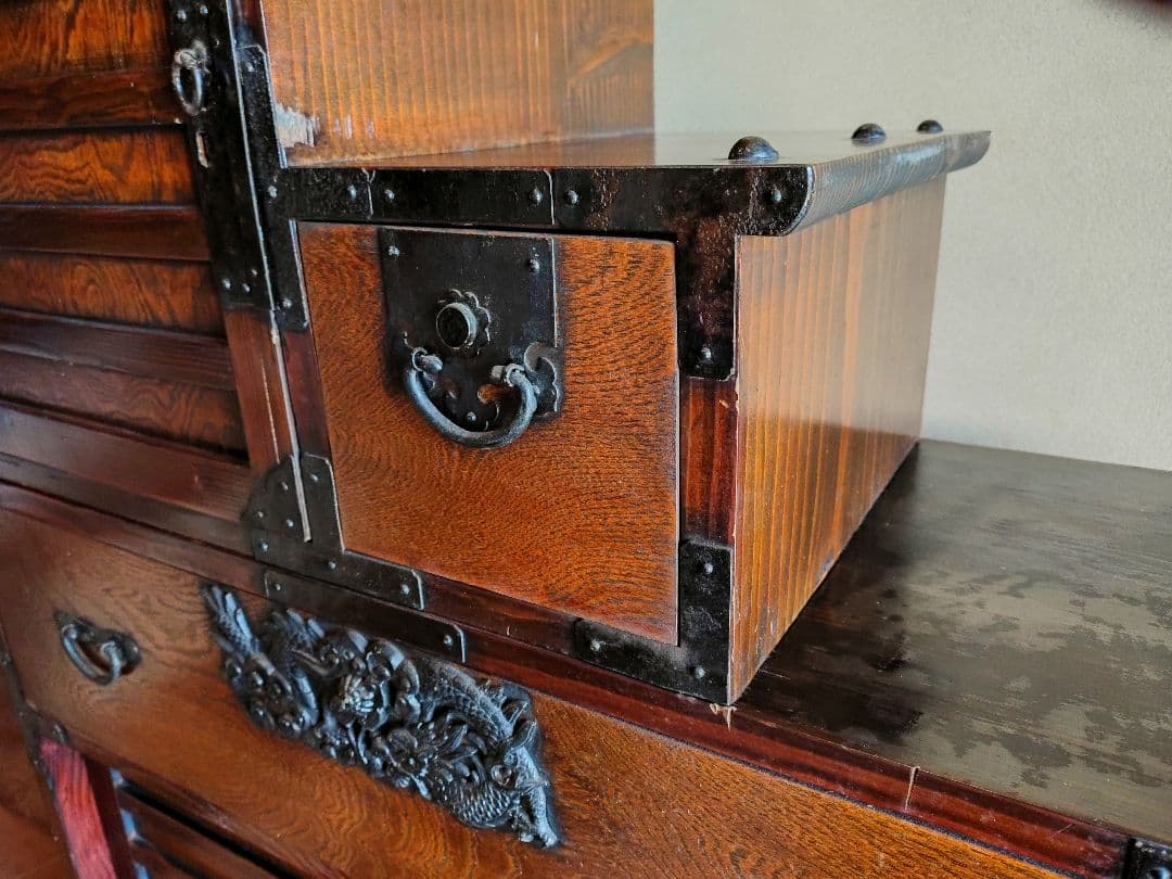 階段箪笥 両面箪笥 階段だんす 階段ダンス 和箪笥 和ダンス 時代家具 民芸家具