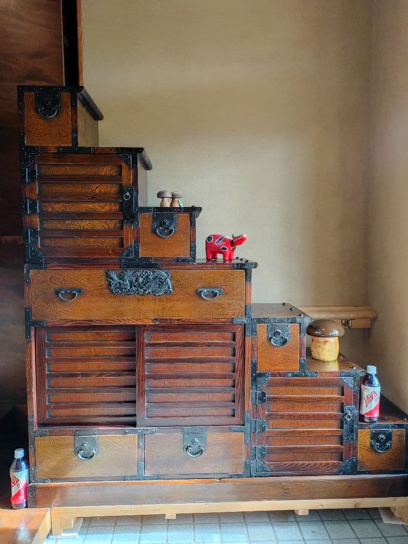 階段箪笥 両面箪笥 階段だんす 階段ダンス 和箪笥 和ダンス 時代家具 民芸家具