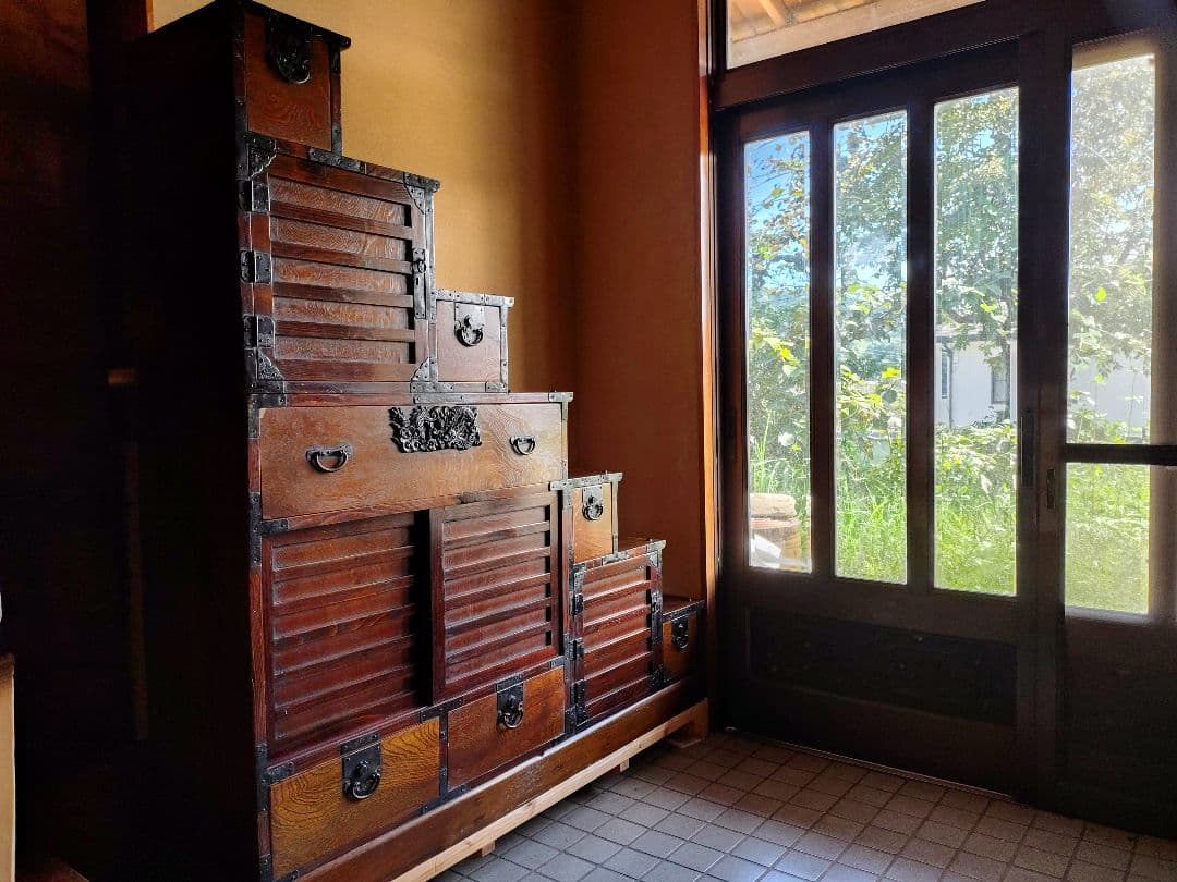 階段箪笥 両面箪笥 階段だんす 階段ダンス 和箪笥 和ダンス 時代家具 民芸家具