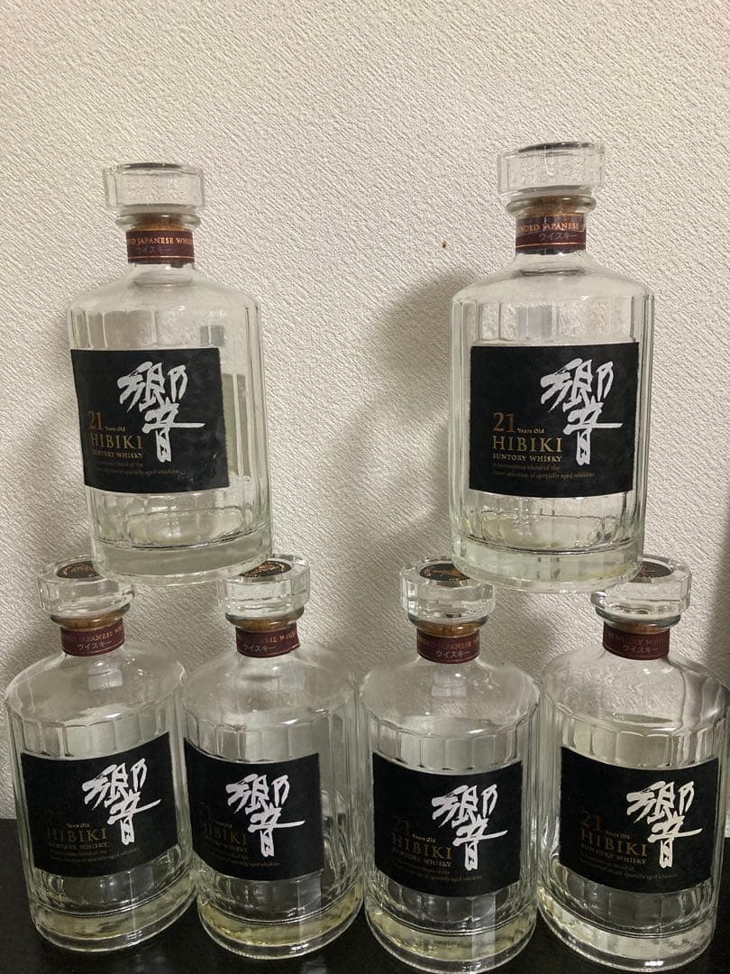 響21年ウイスキー空き瓶 6本セット